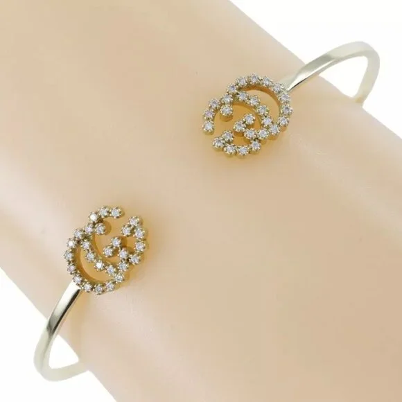 GUCCI GG running Bangle K18 yellow gold/diamond 5.1g Women - Picture 6 of 7
